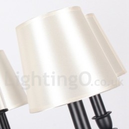 12-światłowy czarny 2-poziomowy duży żyrandol w stylu retro, współczesny, w stylu świecy