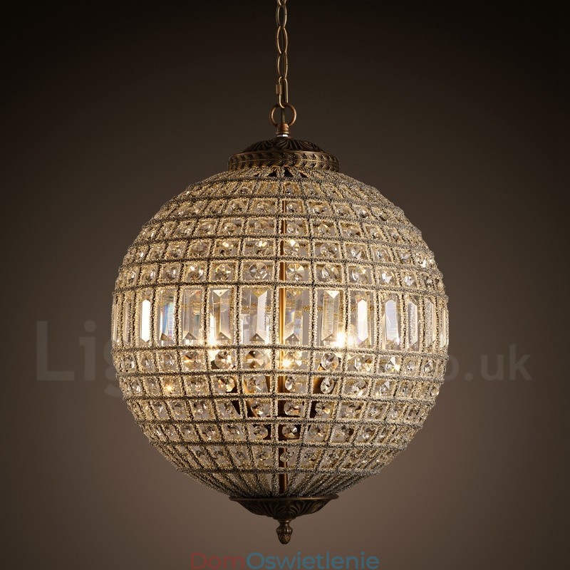 Globe Modern K9 Kryształowa lampa sufitowa wisząca do wnętrz Żyrandol bębnowy Lampy oświetleniowe Osprzęt