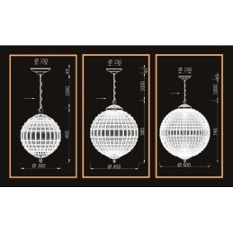 Globe Modern K9 Kryształowa lampa sufitowa wisząca do wnętrz Żyrandol bębnowy Lampy oświetleniowe Osprzęt