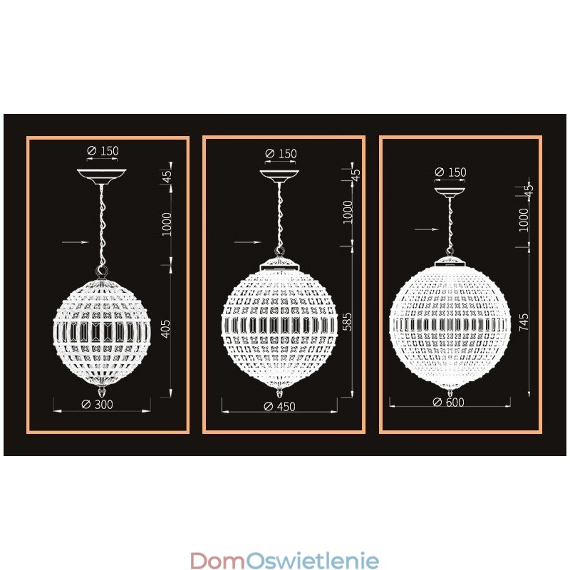 Globe Modern K9 Kryształowa lampa sufitowa wisząca do wnętrz Żyrandol bębnowy Lampy oświetleniowe Osprzęt