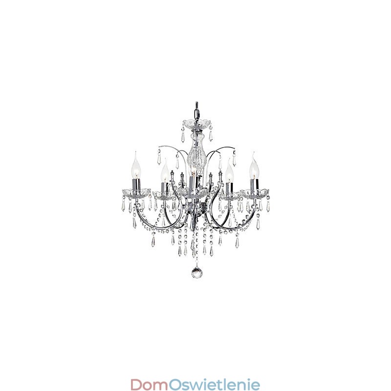 Elegancki kryształowy żyrandol z 5 światłami