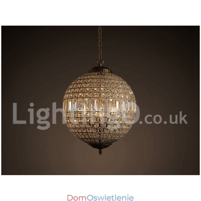 Globe Modern K9 Kryształowa lampa sufitowa wisząca do wnętrz Żyrandol bębnowy Lampy oświetleniowe Osprzęt