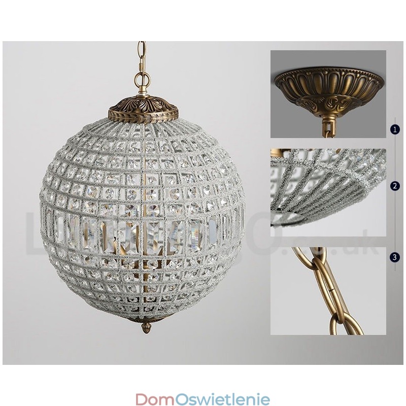 Globe Modern K9 Kryształowa lampa sufitowa wisząca do wnętrz Żyrandol bębnowy Lampy oświetleniowe Osprzęt
