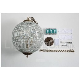 Globe Modern K9 Kryształowa lampa sufitowa wisząca do wnętrz Żyrandol bębnowy Lampy oświetleniowe Osprzęt