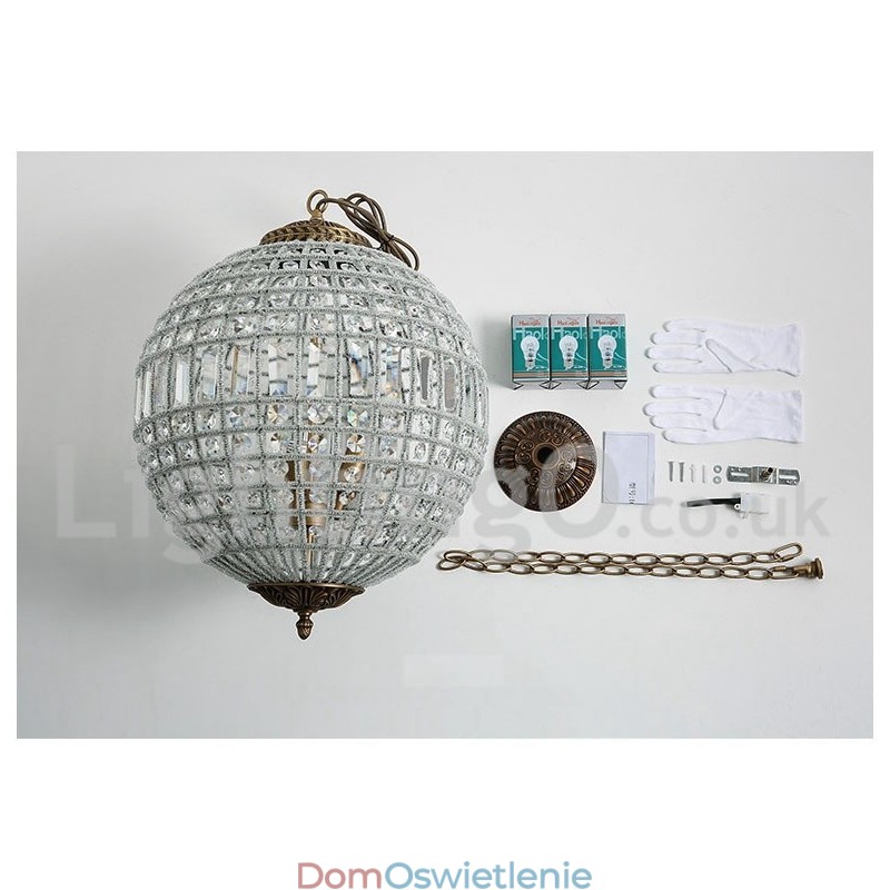 Globe Modern K9 Kryształowa lampa sufitowa wisząca do wnętrz Żyrandol bębnowy Lampy oświetleniowe Osprzęt