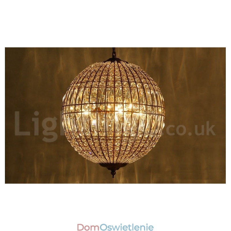 Globe Modern K9 Kryształowa lampa sufitowa wisząca do wnętrz Żyrandol Oświetlenie Lampy Osprzęt