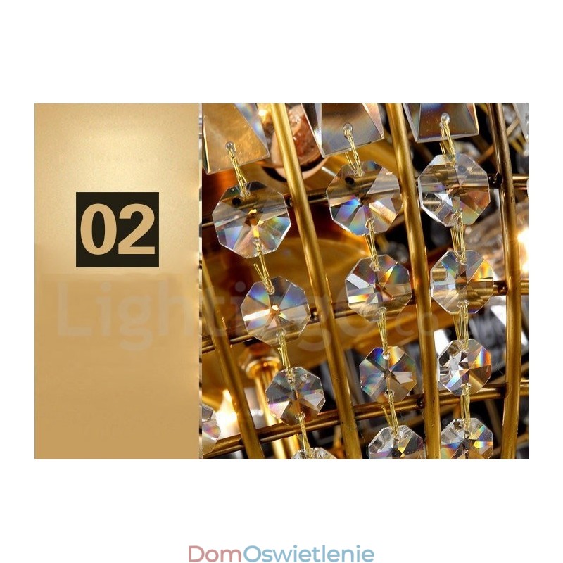 Globe Modern K9 Kryształowa lampa sufitowa wisząca do wnętrz Żyrandol Oświetlenie Lampy Osprzęt