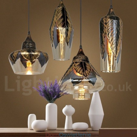 Europejska lampa wisząca w stylu retro ze szkła, lampa wisząca w salonie Europejska lampa wisząca w stylu retro ze szkła, lampa wisząca w salonie