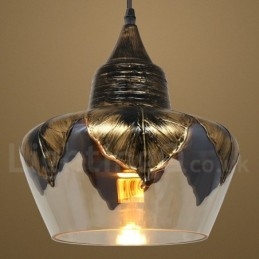 Europejska lampa wisząca w stylu retro ze szkła, lampa wisząca w salonie