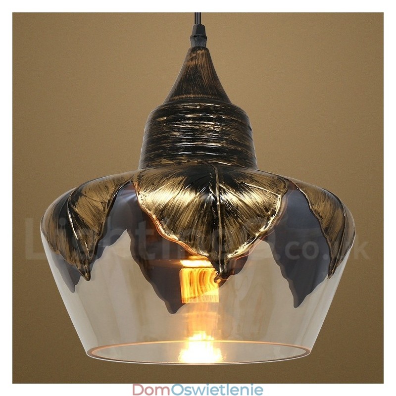 Europejska lampa wisząca w stylu retro ze szkła, lampa wisząca w salonie
