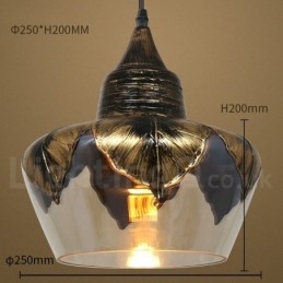 Europejska lampa wisząca w stylu retro ze szkła, lampa wisząca w salonie
