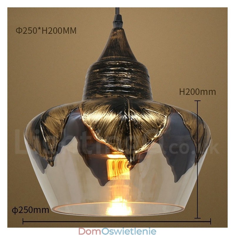 Europejska lampa wisząca w stylu retro ze szkła, lampa wisząca w salonie