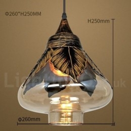 Europejska lampa wisząca w stylu retro ze szkła, lampa wisząca w salonie