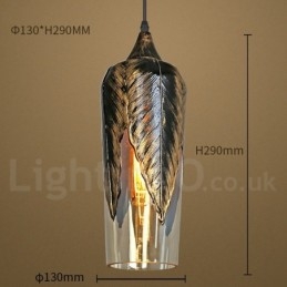 Europejska lampa wisząca w stylu retro ze szkła, lampa wisząca w salonie