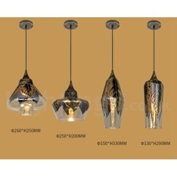 Europejska lampa wisząca w stylu retro ze szkła, lampa wisząca w salonie