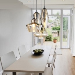 Europejska lampa wisząca w stylu retro ze szkła, lampa wisząca w salonie