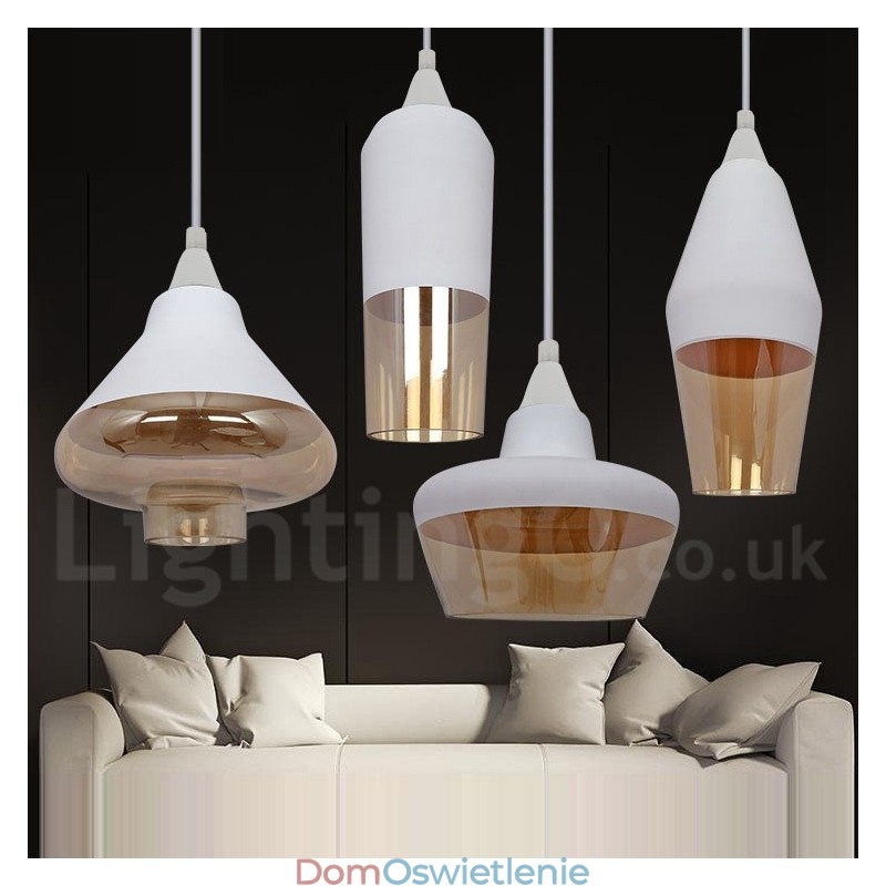 Europejska lampa wisząca ze szkła retro lounge