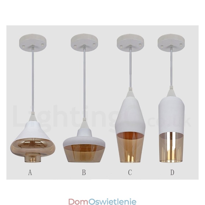 Europejska lampa wisząca ze szkła retro lounge