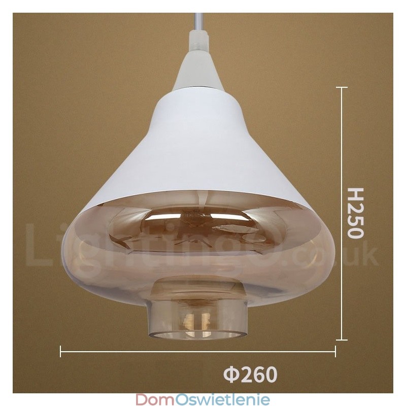 Europejska lampa wisząca ze szkła retro lounge