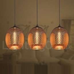Rustykalna szklana lampa wisząca Europejska lampa wisząca kawiarniana