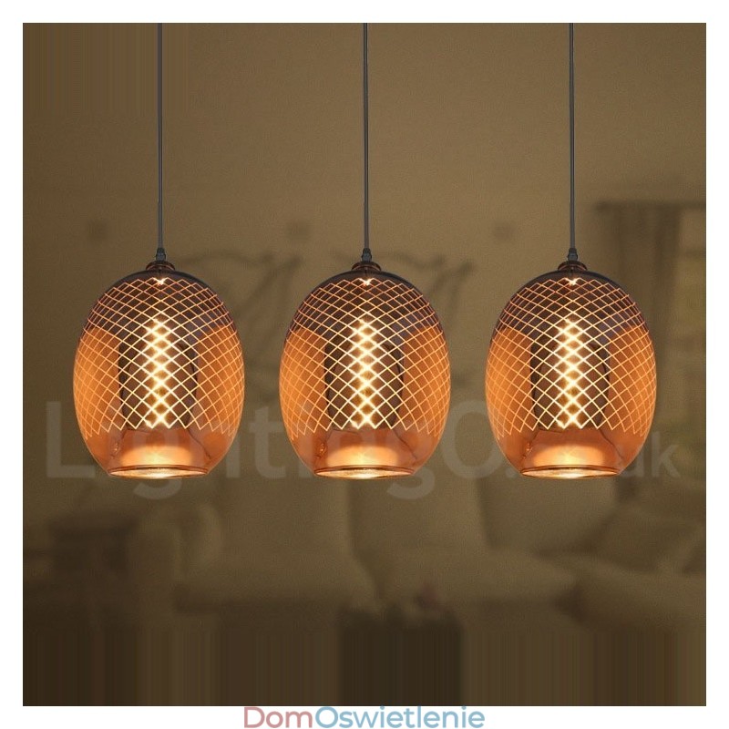 Rustykalna szklana lampa wisząca Europejska lampa wisząca kawiarniana