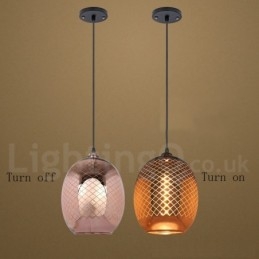 Rustykalna szklana lampa wisząca Europejska lampa wisząca kawiarniana