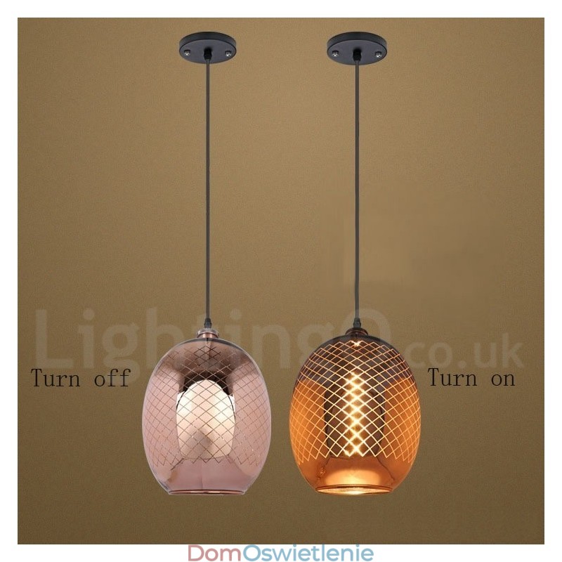 Rustykalna szklana lampa wisząca Europejska lampa wisząca kawiarniana
