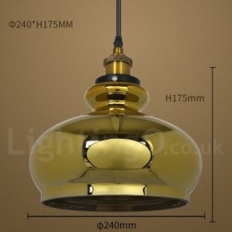 Europejska lampa wisząca ze szkła