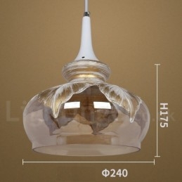 Europejska nowoczesna współczesna lampa wisząca ze szkła salonowego