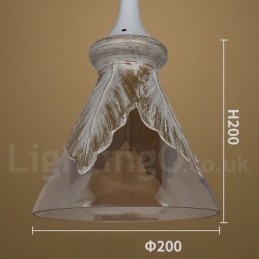 Europejska nowoczesna współczesna lampa wisząca ze szkła salonowego