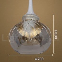 Europejska nowoczesna współczesna lampa wisząca ze szkła salonowego