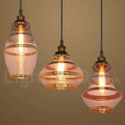 Bar Lounge Europejska szklana lampa wisząca