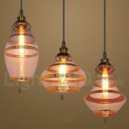 Bar Lounge Europejska szklana lampa wisząca