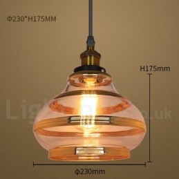 Bar Lounge Europejska szklana lampa wisząca