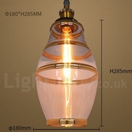 Bar Lounge Europejska szklana lampa wisząca