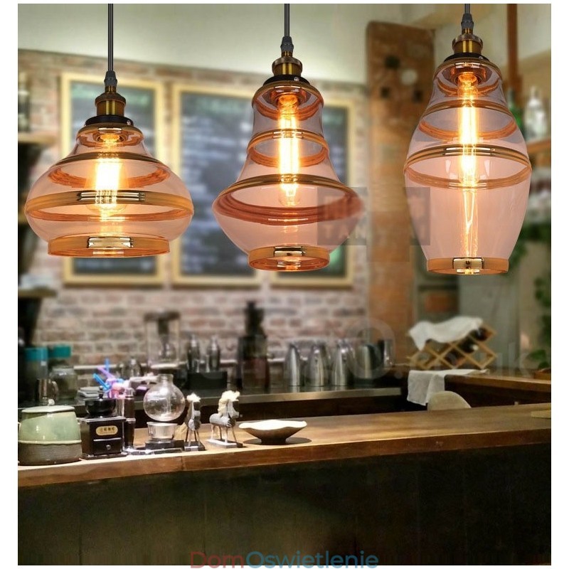 Bar Lounge Europejska szklana lampa wisząca