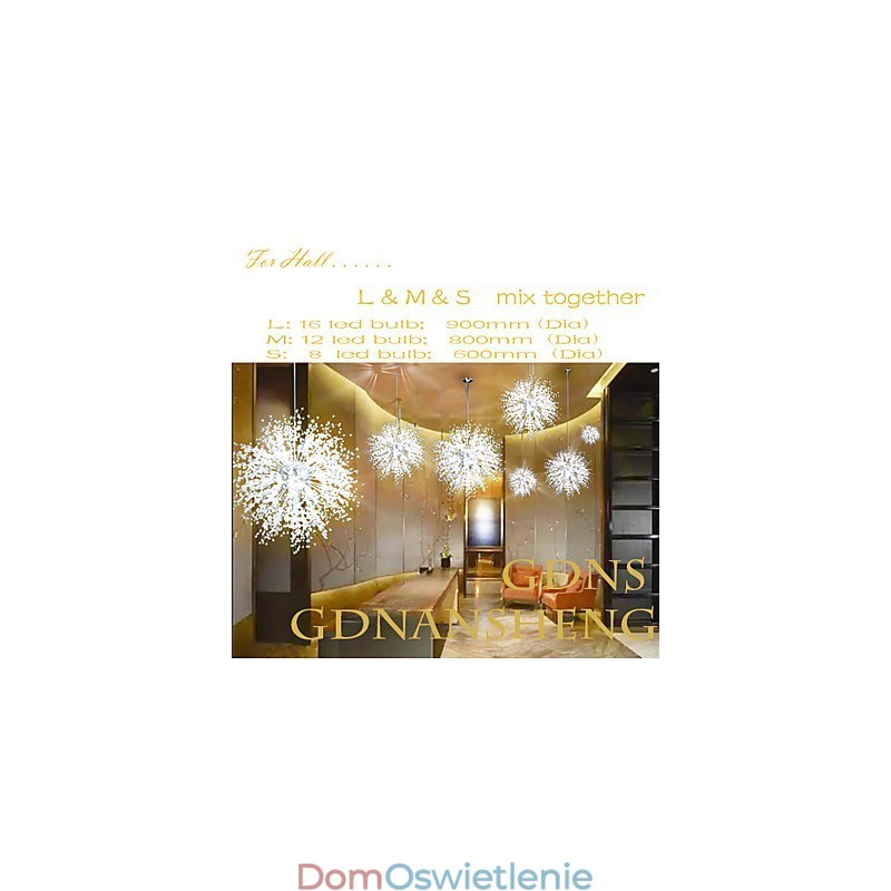 Wisząca lampa fajerwerkowa ze stali nierdzewnej z dmuchawcem