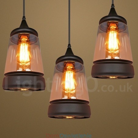 Europejska lampa wisząca ze szkła retro lounge Europejska lampa wisząca ze szkła retro lounge
