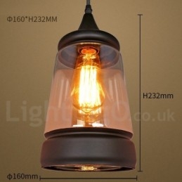 Europejska lampa wisząca ze szkła retro lounge