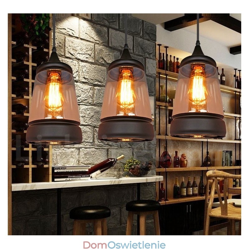Europejska lampa wisząca ze szkła retro lounge