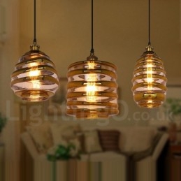 Europejska szklana lampa wisząca Cafe Lounge Lampa wisząca