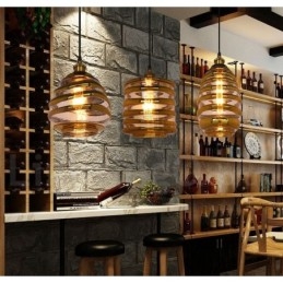 Europejska szklana lampa wisząca Cafe Lounge Lampa wisząca