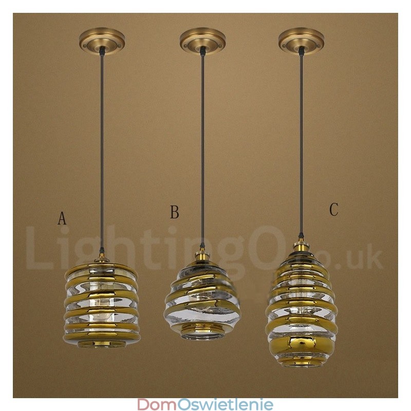 Europejska szklana lampa wisząca Cafe Lounge Lampa wisząca