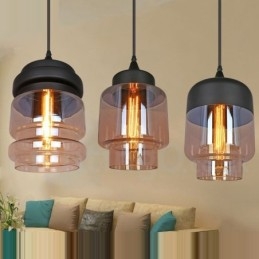 Rustykalna szklana lampa wisząca europejska lampa wisząca do salonu