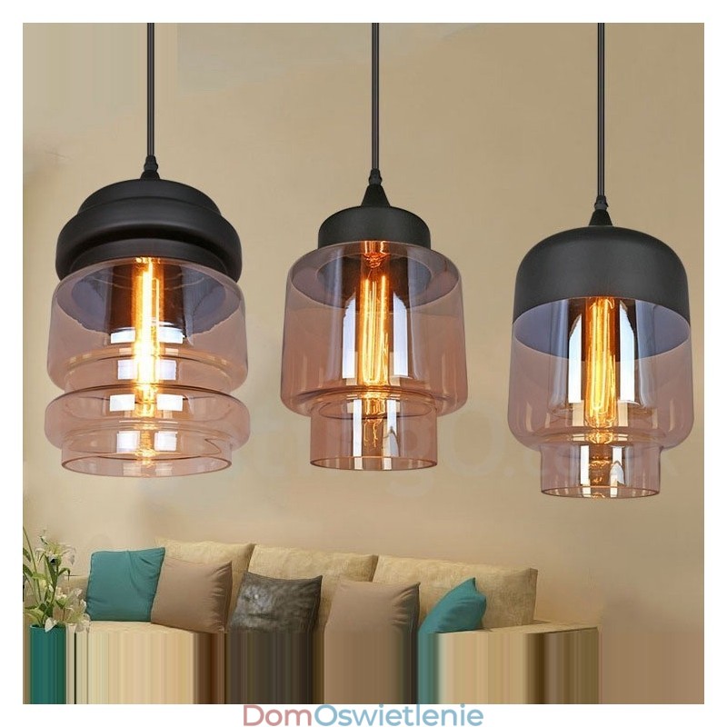 Rustykalna szklana lampa wisząca europejska lampa wisząca do salonu