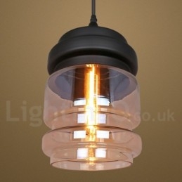 Rustykalna szklana lampa wisząca europejska lampa wisząca do salonu