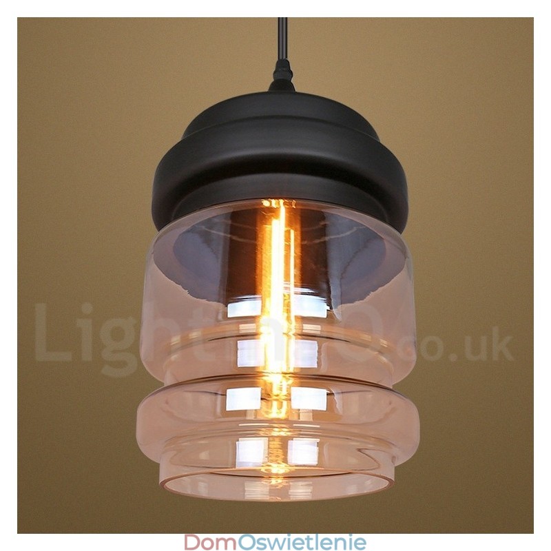 Rustykalna szklana lampa wisząca europejska lampa wisząca do salonu