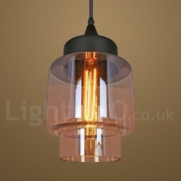Rustykalna szklana lampa wisząca europejska lampa wisząca do salonu