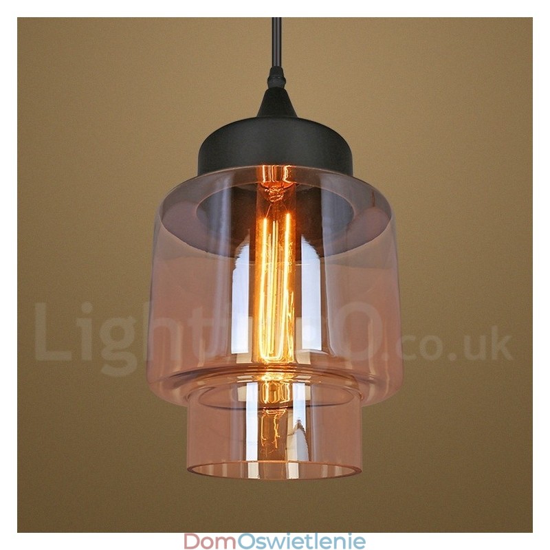 Rustykalna szklana lampa wisząca europejska lampa wisząca do salonu