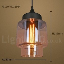 Rustykalna szklana lampa wisząca europejska lampa wisząca do salonu